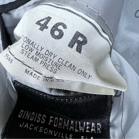 Christian Dior Monsieur Black Wool Tuxedo Suit 46R Satin Shawl Lapel USA Blazer - Picture 8 of 10